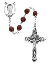 GARNET TINCUT ROSARY 7MM