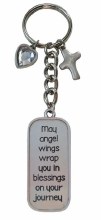GEMSTONE HEART KEY MAY ANGEL WINGS