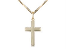 GOLD FILLED CROSS POLISHED 18''