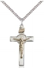 GF/SS 2 TONE ST. BENEDICT/CUCIFIX