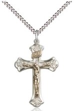 GF/SS CRUCIFIX ENGRAVE 18