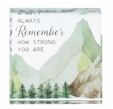GLASS BLOCK "ALWAYS REMEMBER..."