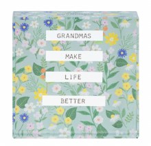 GLASS BLOCK "GRANDMAS MAKE LIFE BETTER"