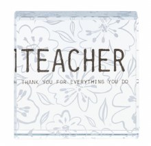 GLASS BLOCK "TEACHER"