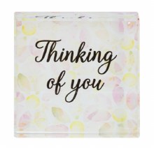 GLASS BLOCK "THINKING OF YOU"