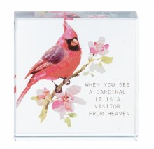 GLASS BLOCK CARDINAL " WHEN YOU SEE"