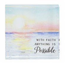 GLASS BLOCK "WITH FAITH..."