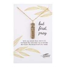 BUT FIRST PRAY, GOLD NECKLACE