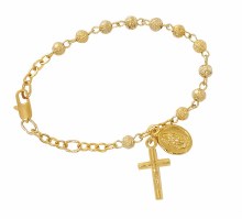 4MM GOLD ROSEBUD DM/GUADALUPE BABY BRACELET