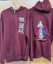 XL GOT MERCY ZIP HOODIE MAROON