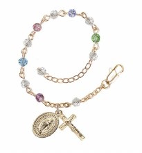 GP 4MM MULTI COLOR ROSARY BRAC