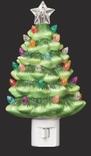 GREEN/ WHITE TREE NIGHT LIGHT