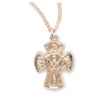 4 WAY SMALL WITH HOLY SPIRIT MIRACULOUS MEDAL