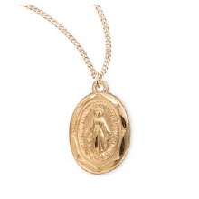 SMALL SCALLOPED OVAL MIRACULOUS MEDAL