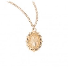 SCALLOPED MOTHER MARY MIRACULOUS MEDAL