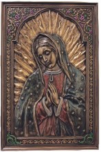 GUADALUPE LIGHTLY PAINTED PLAQUE