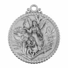 GUARDIAN ANGEL PEWTER CRIB MEDAL