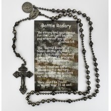 GUN METAL ST BENEDICT ROSARY