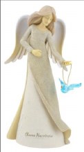 CHOOSE HAPPINESS ANGEL WITH BLUE BIRD