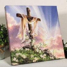HE IS RISEN PRINT WITH DAZZLING CRYSTALS