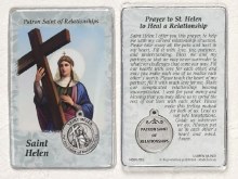 ST HELEN PRAYER CARD WITH MEDAL