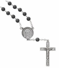 HOLY FACE HEMATITE AUTO ROSARY