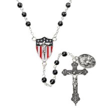HEMATITE POPE LEO ROSARY USA