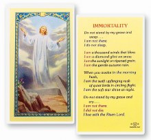 IMMORTALITY PRAYER CARD