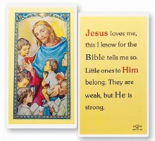 JESUS LOVES ME PRAYER CARD