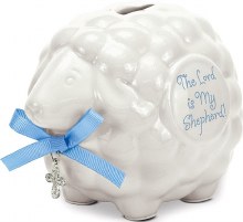 CERAMIC "THE LORD IS MY SHEPARD" BANK