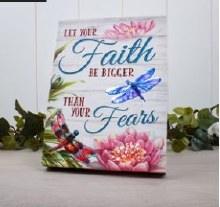 FAITH BIGGER THAN FEAR LED CANVAS
