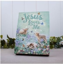JESUS LOVES ME LED CANVAS