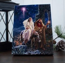 JOURNEY TO BETHLEHEM LIGHTED TABLE TOP CANVAS