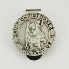 LARGE ROUND ST CHRISTOPHER VISOR CLIP