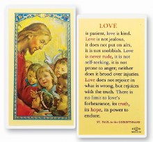 LOVE IS PATIENT PRAYER CARD