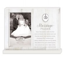 MARRIAGE PRAYER FRAME WITH DBL RING