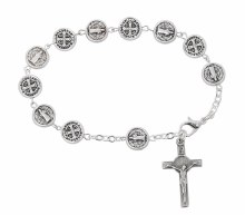 MEDAL ST. BENEDICT ROSARY BRACELET