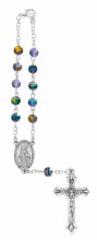 MULTI COLOR MIRACULOUS MEDAL AUTO ROSARY