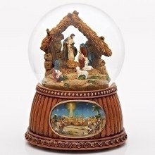 NATIVITY MUSICAL WIND UP DOME