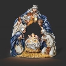 LIGHTED ARCHED 1 PIECE NATIVITY