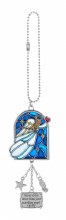 NEVER DRIVE FASTER THAN YOUR GUARDIAN ANGEL CAN FLY BLUE CAR CHARM