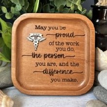 NURSE PRAYER TRAY CEDAR
