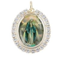 OUR LADY OF GRACE CRYSTAL NECKLACE
