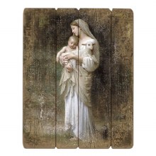 OUR LADY OF INNOCENCE WOOD PLAQUE 15"