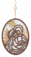 OVAL HOLY FAMILY ORNAMENT