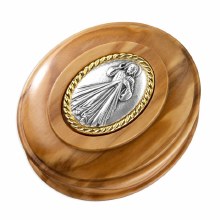 DIVINE MERCY OLIVE WOOD KEEPSAKE BOX