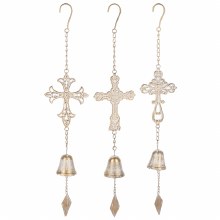 WHITE CROSS WINDCHIME