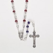RED WHITE & BLUE PATRIOTIC ROSARY