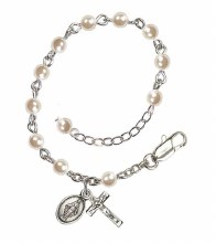 PEARL SP ROSARY BABY BRACELET