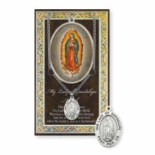 OUR LADY OF GUADALUPE MEDAL AND FOLDER